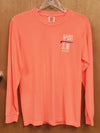 Classic Logo Garment Dyed Long Sleeve T-Shirt- Blue