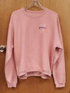 Classic Logo Garment Dyed Crew Sweatshirt- Blue Logo