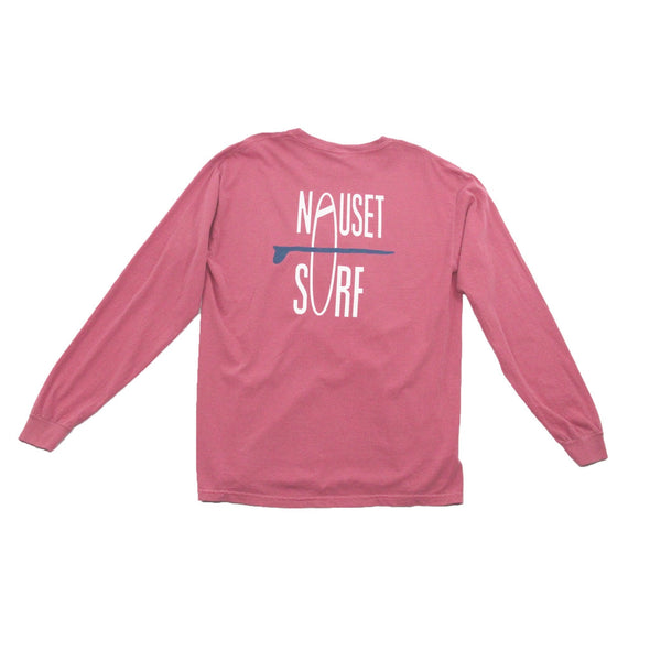 Classic Logo Garment Dyed Long Sleeve T-Shirt- Blue - Nauset Surf Shop