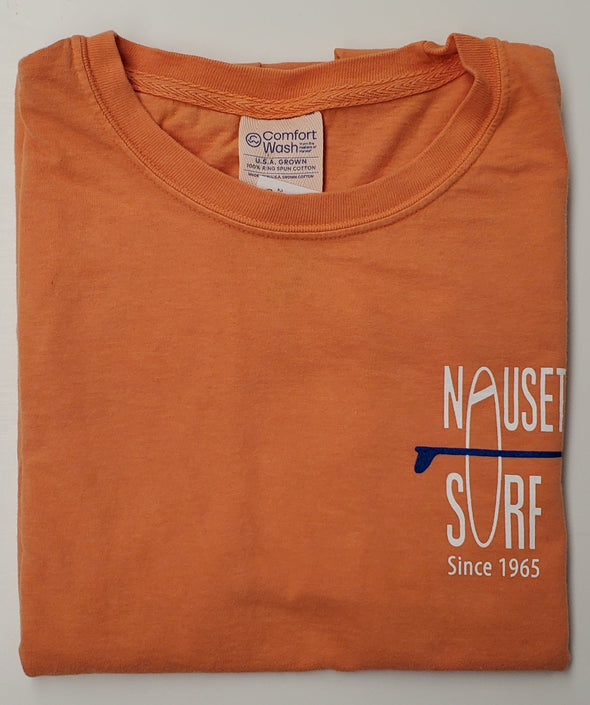 Classic Logo Garment Dyed Long Sleeve T-Shirt- Blue - Nauset Surf Shop