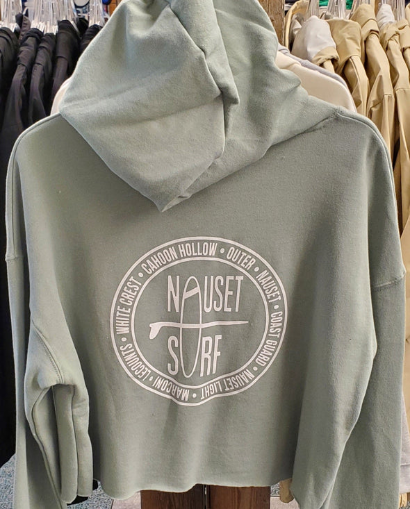 Beaches Logo Cropped Hooded Sweatshirt - Nauset Surf Shop