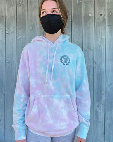 Beaches Logo Garment Dyed Hoodie- Tie Dye - Nauset Surf Shop