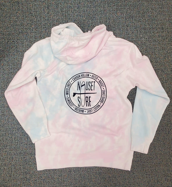 Beaches Logo Garment Dyed Hoodie- Tie Dye - Nauset Surf Shop