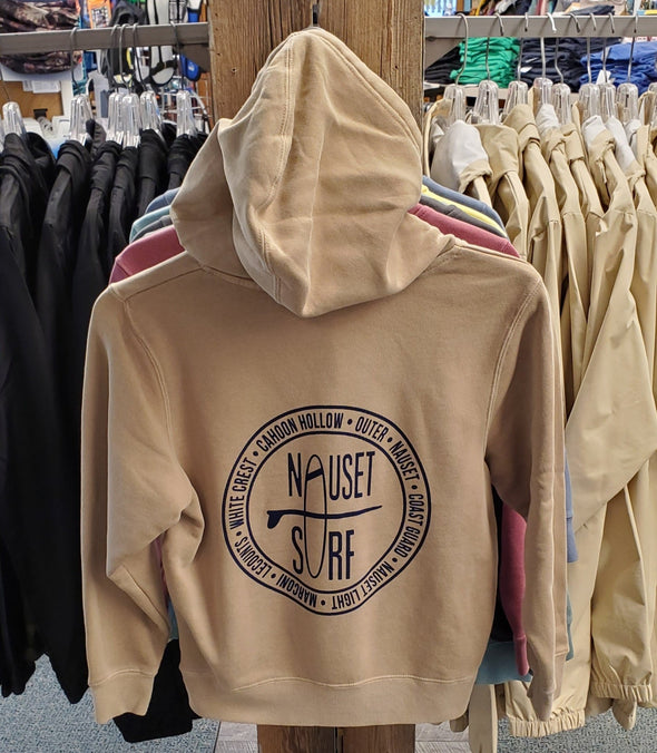 Beaches Logo Garment Dyed Hoodie- YOUTH - Nauset Surf Shop