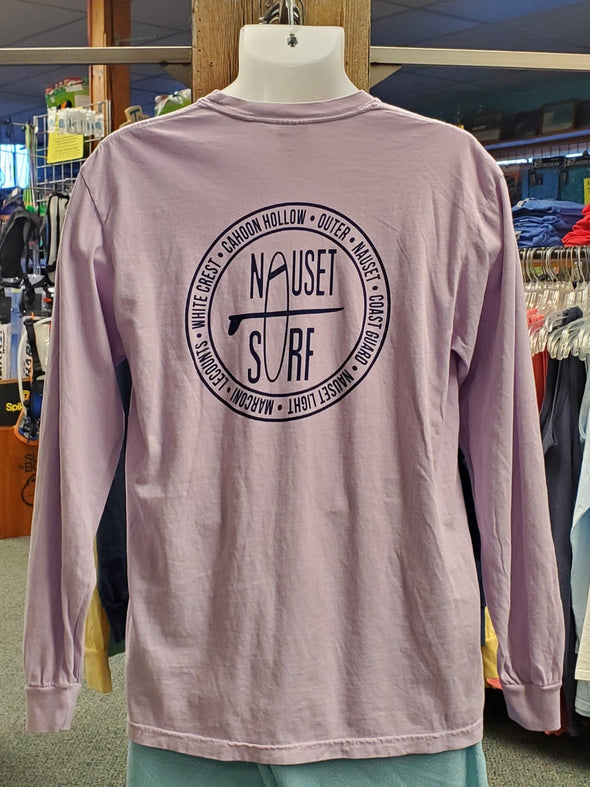 Beaches Logo Garment Dyed Long Sleeve Pocket T-Shirt - Nauset Surf Shop
