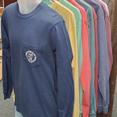 Beaches Logo Garment Dyed Long Sleeve Pocket T-Shirt - Nauset Surf Shop