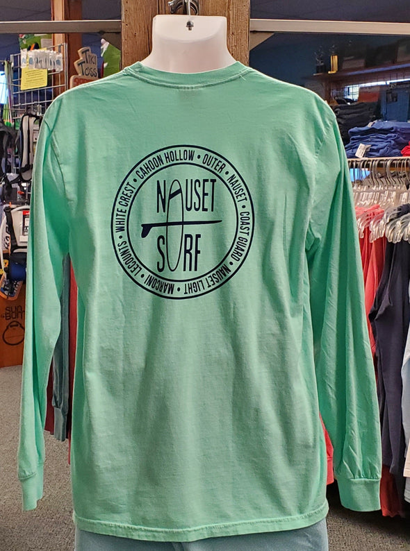Beaches Logo Garment Dyed Long Sleeve Pocket T-Shirt - Nauset Surf Shop