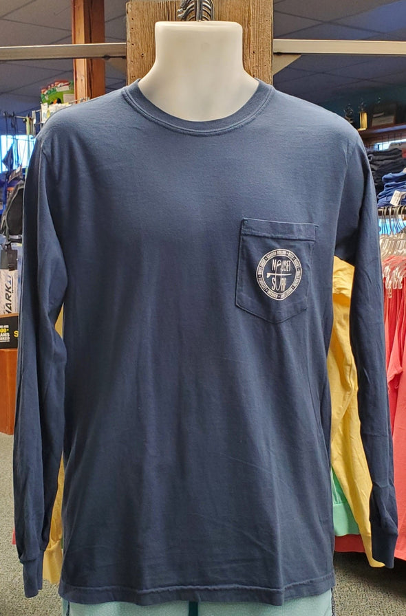 Beaches Logo Garment Dyed Long Sleeve Pocket T-Shirt - Nauset Surf Shop
