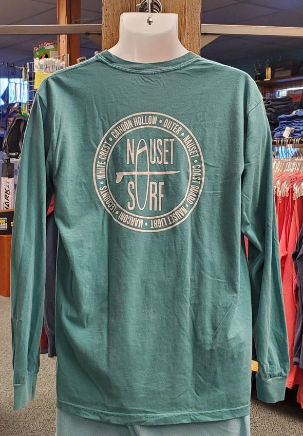 Beaches Logo Garment Dyed Long Sleeve Pocket T-Shirt - Nauset Surf Shop