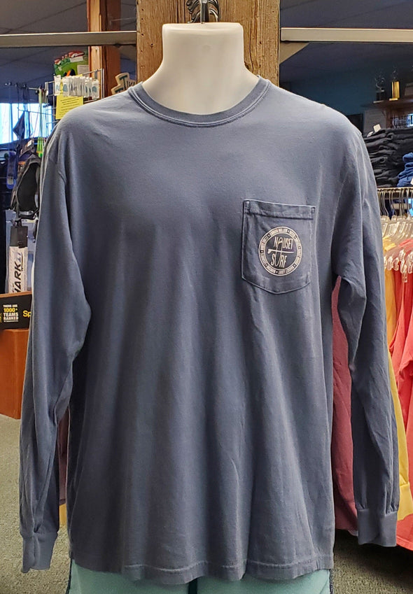 Beaches Logo Garment Dyed Long Sleeve Pocket T-Shirt - Nauset Surf Shop