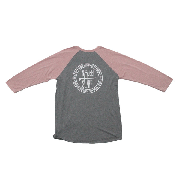 Beaches Logo Unisex Triblend Three-Quarter Sleeve Raglan - Nauset Surf Shop