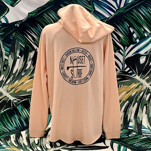 Beaches Logo Women's Lightweight Full-Zip Hooded Sweatshirt - Nauset Surf Shop