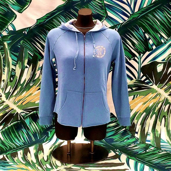 Beaches Logo Women's Lightweight Full-Zip Hooded Sweatshirt - Nauset Surf Shop