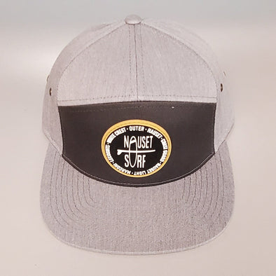 Beaches Rubber Logo C57CT 7Panel Cotton Twill- Black/Gold - Nauset Surf Shop