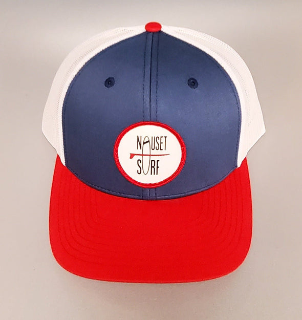 Circle Classic Logo C12CTM Pre Curved Trucker- RED - Nauset Surf Shop