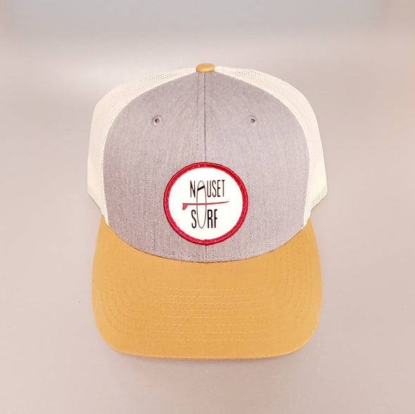 Circle Classic Logo C12CTM Pre Curved Trucker- RED - Nauset Surf Shop