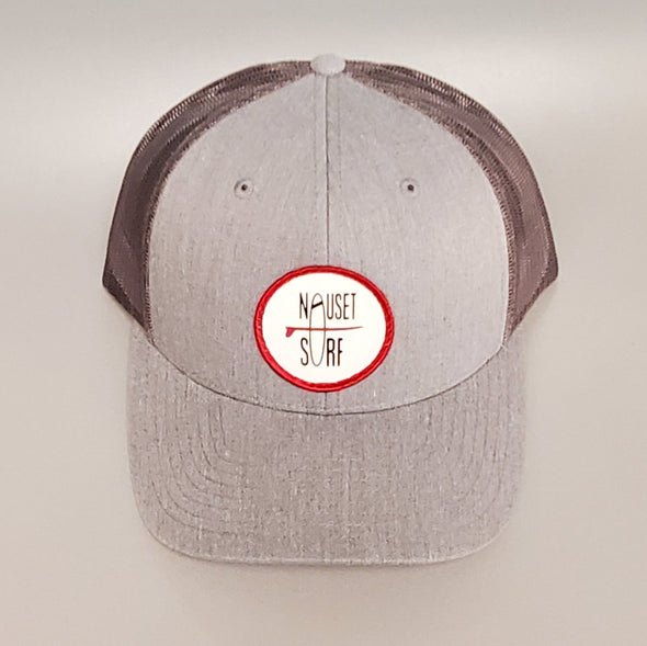 Circle Classic Logo C12CTM Pre Curved Trucker- RED - Nauset Surf Shop