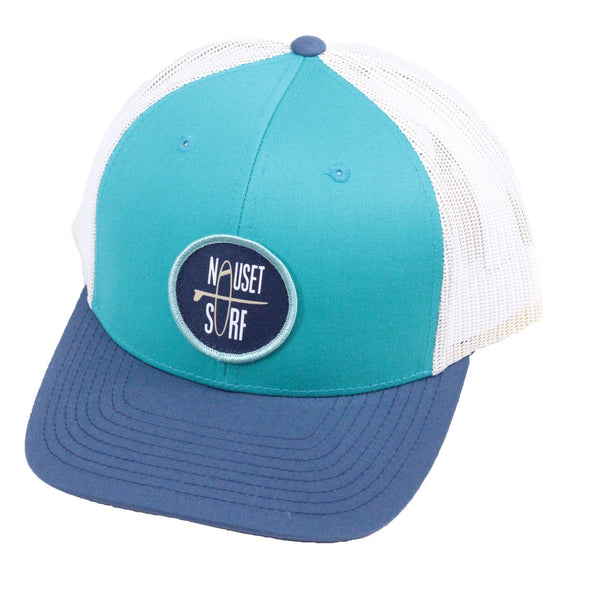 Circle Classic Logo C12CTM Pre Curved Trucker- TEAL - Nauset Surf Shop