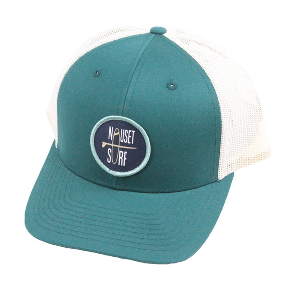 Circle Classic Logo C12CTM Pre Curved Trucker- TEAL - Nauset Surf Shop