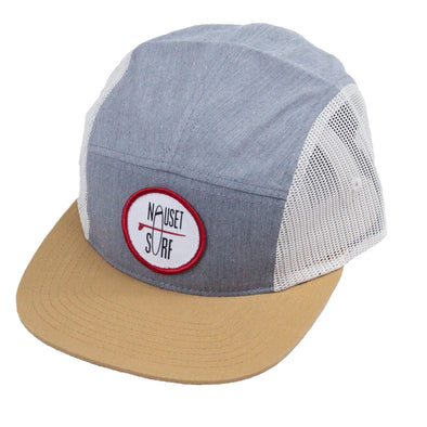 Circle Classic Logo C20CTM 5 PANEL TRUCKER TWILL&MESH- RED - Nauset Surf Shop