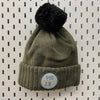 Classic Logo Circle Patch Jacquard Knit Beanie w/ Pom - Nauset Surf Shop