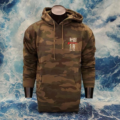 Classic Logo Heavyweight Hooded Sweatshirt - Camo/Red Logo - Nauset Surf Shop