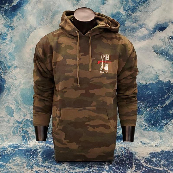 Classic Logo Heavyweight Hooded Sweatshirt - Camo/Red Logo - Nauset Surf Shop