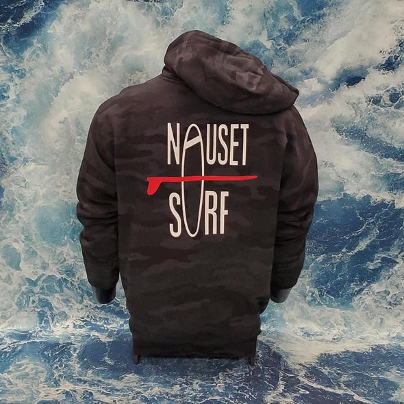 Classic Logo Heavyweight Hooded Sweatshirt - Camo/Red Logo - Nauset Surf Shop