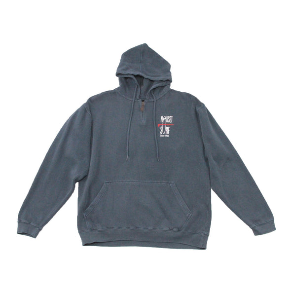 Classic Logo Mini Zip Garment Dyed Hooded Sweatshirt - Nauset Surf Shop