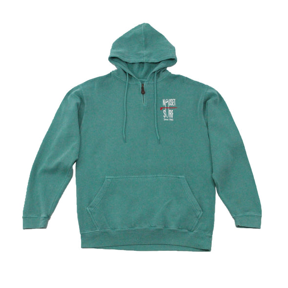 Classic Logo Mini Zip Garment Dyed Hooded Sweatshirt - Nauset Surf Shop