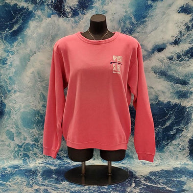 Classic Logo Pigment Dyed Crew Sweatshirt- Blue Logo - Nauset Surf Shop