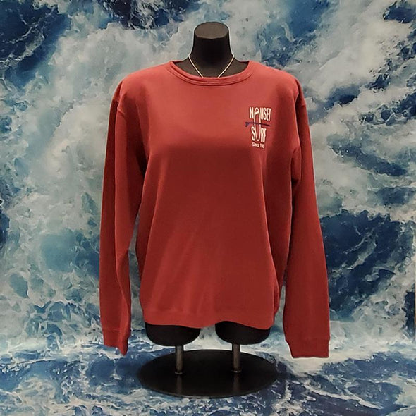 Classic Logo Pigment Dyed Crew Sweatshirt- Blue Logo - Nauset Surf Shop