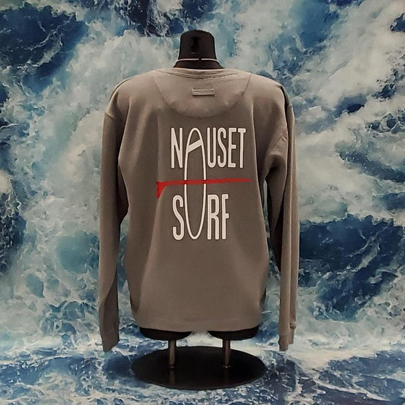 Classic Logo Pigment Dyed Crew Sweatshirt- Red Logo - Nauset Surf Shop