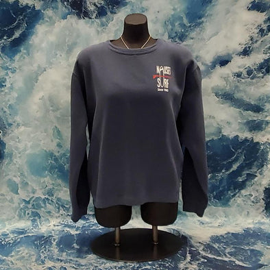 Classic Logo Pigment Dyed Crew Sweatshirt- Red Logo - Nauset Surf Shop