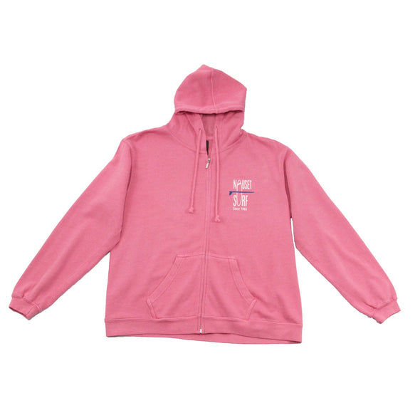 Classic Logo Womens Pigment Dyed Full Zip Hooded Sweatshirt - Nauset Surf Shop