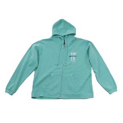 Classic Logo Womens Pigment Dyed Full Zip Hooded Sweatshirt - Nauset Surf Shop