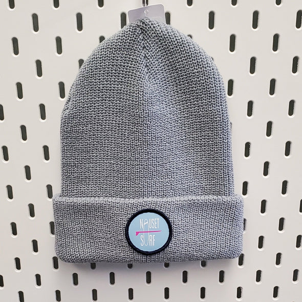 NS Classic Circle Logo C01 Knit Beanie- Lt.Blue/Pink Patch - Nauset Surf Shop