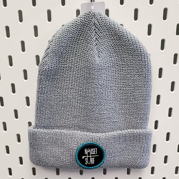 NS Classic Circle Logo C01 Knit Beanie- Teal/Black Patch - Nauset Surf Shop