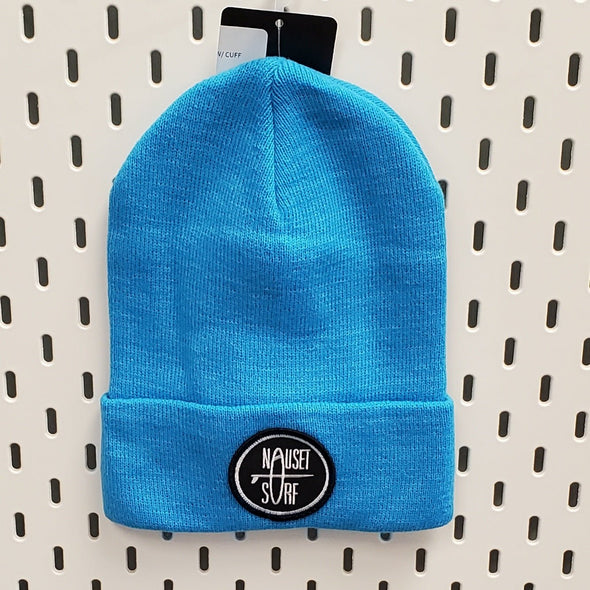 NS EMB ROUND R18 SOLID BEANIE W/ CUFF - Nauset Surf Shop