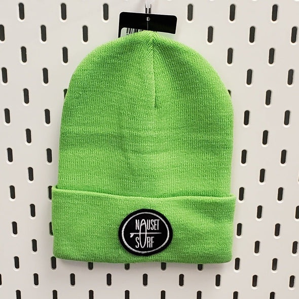 NS EMB ROUND R18 SOLID BEANIE W/ CUFF - Nauset Surf Shop