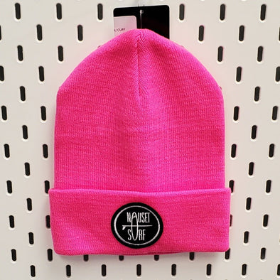 NS EMB ROUND R18 SOLID BEANIE W/ CUFF - Nauset Surf Shop
